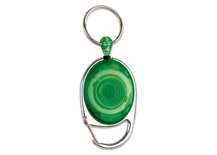 Porte-badge givré personnalisable Ecru / Vert